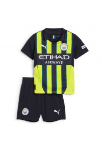 Fotbalové Dres Manchester City Dětské Venkovní Oblečení 2024-25 Krátký Rukáv (+ trenýrky)